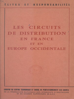 cover image of Les circuits de distribution en France et en Europe occidentale